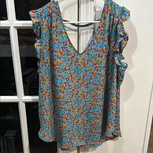 Floral Ruffle Blouse